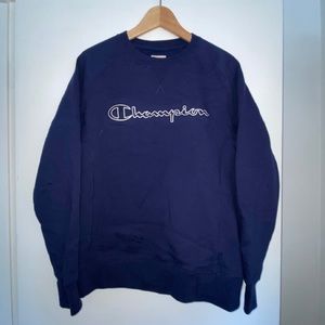 Navy blue Champion crew neck